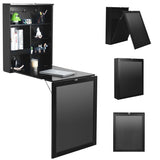 NNECW Fold Out Convertible Desk with  Blackboard for Office-Black