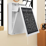 NNECW Fold Out Convertible Desk with  Blackboard for Office-White