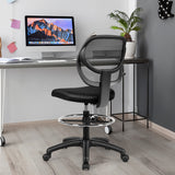 NNECW Mesh Drafting Chair with Lumbar Support & Adjustable Footrest Ring