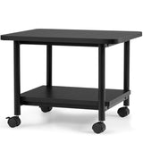 NNECW 2-Tier Rolling Under Desk Machine Stand Cart-Black