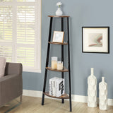 NNECW 4-Tier Corner Bookshelf for Books & Plants