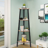 NNECW 4-Tier Corner Bookshelf for Books & Plants