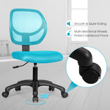 NNECW Ergonomic Low-Back Office Chair with Adjustable Height & Lumbar Support Green