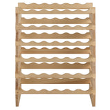 NNECW 36-Bottles 6-Tier Display Stackable Wood Wine Rack for for Bar Wine Cellar
