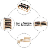 NNECW 36-Bottles 6-Tier Display Stackable Wood Wine Rack for for Bar Wine Cellar