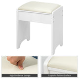 NNECW 3-in-1 Vanity Set with Flip Top Mirror & Stool for Small Spaces
