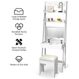 NNECW 3-in-1 Vanity Set with Flip Top Mirror & Stool for Small Spaces