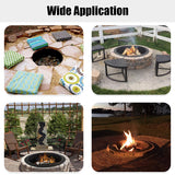 NNECW Outdoor Round Metal Fire Pit Ring for Backyard & Patio & Camping