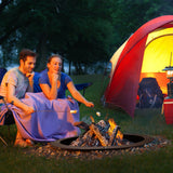 NNECW Outdoor Round Metal Fire Pit Ring for Backyard & Patio & Camping