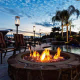 NNECW Outdoor Round Metal Fire Pit Ring for Backyard & Patio & Camping