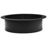 NNECW Outdoor Round Metal Fire Pit Ring for Backyard & Patio & Camping