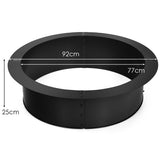 NNECW Outdoor Round Metal Fire Pit Ring for Backyard & Patio & Camping