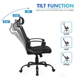 NNECW Ergonomic Mesh Office Chair with Massage Lumbar Support for Office