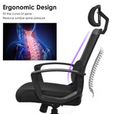 NNECW Ergonomic Mesh Office Chair with Massage Lumbar Support for Office