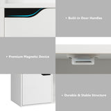 NNECW 6-Cube Units Display Shelf with 3 Open Compartments and 3 Closed Compartments for Living Room/Bedroom