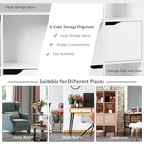NNECW Cube Shelf with 9 Compartments & 5 Magnetic Doors