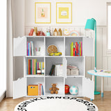 NNECW Cube Shelf with 9 Compartments & 5 Magnetic Doors