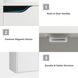 NNECW Cube Shelf with 9 Compartments & 5 Magnetic Doors