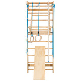 NNECW 2.2m Pull-Up Wall Bars with Rings & Swing & Slide for Children & Adults