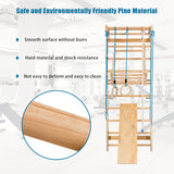NNECW 2.2m Pull-Up Wall Bars with Rings & Swing & Slide for Children & Adults