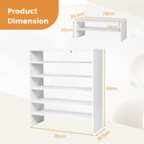 NNECW 6-Tier Home Storage Shelf for Shoes with Anti-toppling Device for Entryway