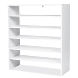 NNECW 6-Tier Home Storage Shelf for Shoes with Anti-toppling Device for Entryway