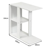 NNECW 3-tier Side Table with Storage Shelf for Living Room & Bedroom
