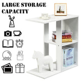 NNECW 3-tier Side Table with Storage Shelf for Living Room & Bedroom