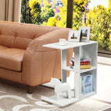 NNECW 3-tier Side Table with Storage Shelf for Living Room & Bedroom