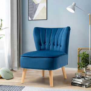 NNECW Modern Leisure Chair with Non-slip Pads for Bedroom Blue