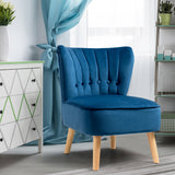 NNECW Modern Leisure Chair with Non-slip Pads for Bedroom Blue