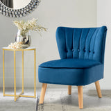 NNECW Modern Leisure Chair with Non-slip Pads for Bedroom Blue