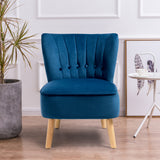 NNECW Modern Leisure Chair with Non-slip Pads for Bedroom Blue