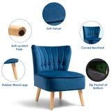 NNECW Modern Leisure Chair with Non-slip Pads for Bedroom Blue