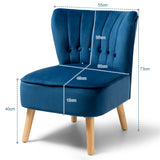 NNECW Modern Leisure Chair with Non-slip Pads for Bedroom Blue