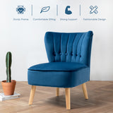 NNECW Modern Leisure Chair with Non-slip Pads for Bedroom Blue