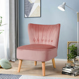 NNECW Modern Leisure Chair with Non-slip Pads for Bedroom Pink