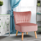 NNECW Modern Leisure Chair with Non-slip Pads for Bedroom Pink