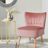 NNECW Modern Leisure Chair with Non-slip Pads for Bedroom Pink