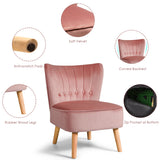 NNECW Modern Leisure Chair with Non-slip Pads for Bedroom Pink