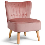NNECW Modern Leisure Chair with Non-slip Pads for Bedroom Pink