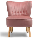 NNECW Modern Leisure Chair with Non-slip Pads for Bedroom Pink