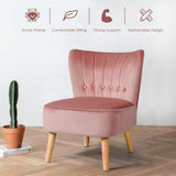 NNECW Modern Leisure Chair with Non-slip Pads for Bedroom Pink