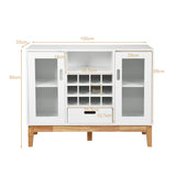 NNECW Wine Cabinet Sideboard with 12 Bottle Wine Rack for Kitchen