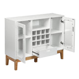 NNECW Wine Cabinet Sideboard with 12 Bottle Wine Rack for Kitchen