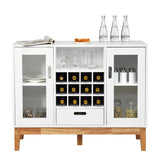 NNECW Wine Cabinet Sideboard with 12 Bottle Wine Rack for Kitchen