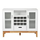 NNECW Wine Cabinet Sideboard with 12 Bottle Wine Rack for Kitchen