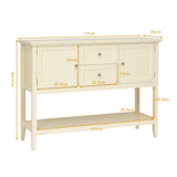 NNECW Buffet Sideboard Cabinet with 2 Drawers &amp Storage Cupboard-White