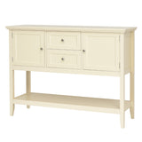 NNECW Buffet Sideboard Cabinet with 2 Drawers &amp Storage Cupboard-White
