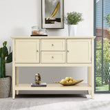 NNECW Buffet Sideboard Cabinet with 2 Drawers &amp Storage Cupboard-White